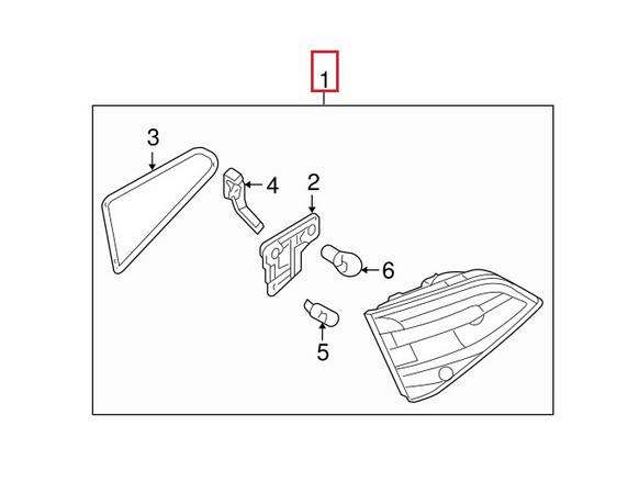 Audi Tail Light Assembly - Driver Side 8K5945093E